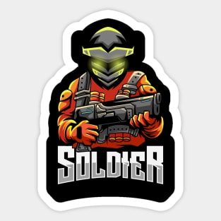 Soldier Mascot Sticker